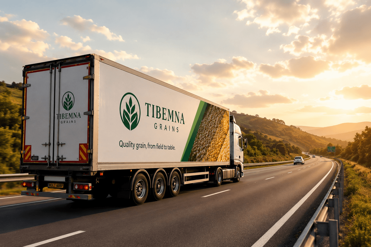 Tribema Grains delivery trailer